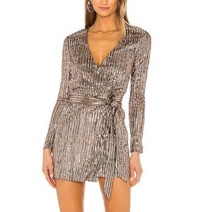 Lovers + friends sequin wrap dress